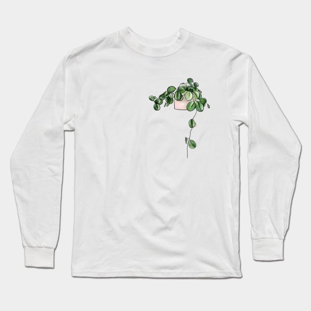 Plant Design Long Sleeve T-Shirt by megandavellafineart